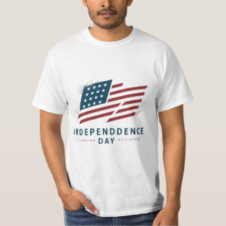 ヴィンテージ米国国旗の独立記念日 Tシャツ