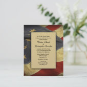 ヴィンテージ米国国旗の結婚式招待状 招待状 (スタンド正面)