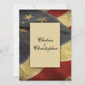 ヴィンテージ米国国旗の結婚式招待状 招待状 (裏面)