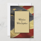 ヴィンテージ米国国旗の結婚式招待状 招待状 (裏面)