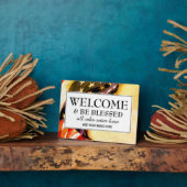 ヴィンテージ米国国旗の賛美歓迎 フォトプラーク (側面)