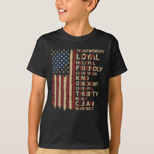 ヴィンテージ米国国旗偵察法 Tシャツ (正面)