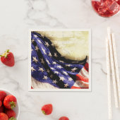 ヴィンテージ米国国旗7月4日 スタンダードカクテルナプキン (インサイチュ)