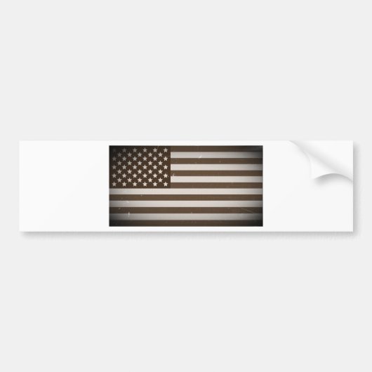 ヴィンテージ米国国旗 バンパーステッカー (正面)