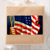 ヴィンテージ米国国旗USA、7月4日 ラベル (インサイチュ)
