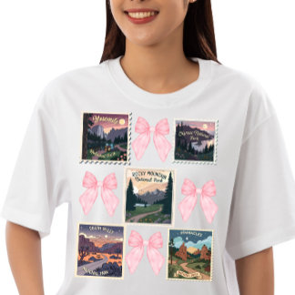 ヴィンテージ米国国立公園コケット切手 トライブレンドＴシャツ