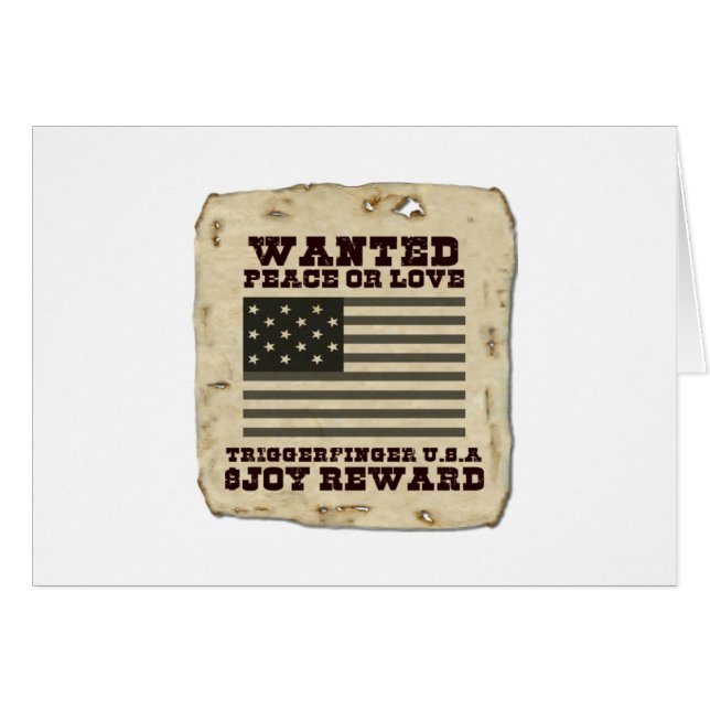 ヴィンテージ米国指名手配：平和または愛のデザイン (正面横)