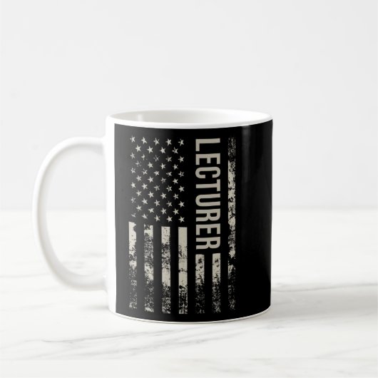 ヴィンテージ米国旗の講師 コーヒーマグカップ (左)
