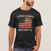 ヴィンテージ米国旗セキュリティ分隊ユニコーンSecur Tシャツ (正面)
