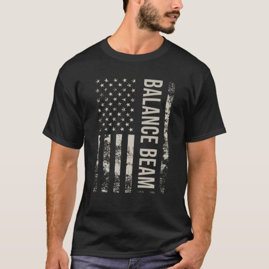 ヴィンテージ米国旗バランスビームTシャツ Tシャツ (正面)