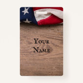 ヴィンテージ米国旗縁ど バッジ (正面)