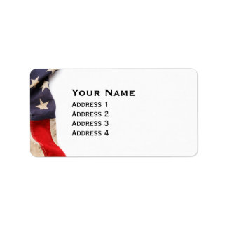 ヴィンテージ米国旗縁ど ラベル