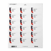 ヴィンテージ米国旗縁ど ラベル (フルシート)