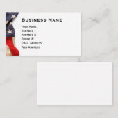 ヴィンテージ米国旗縁ど 名刺 (正面/裏面)