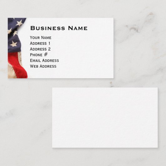 ヴィンテージ米国旗縁ど 名刺 (正面/裏面)