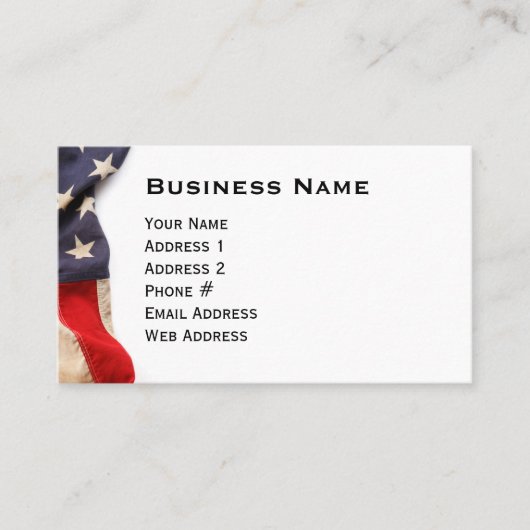 ヴィンテージ米国旗縁ど 名刺 (正面)