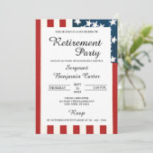 ヴィンテージ米国旗軍隊退職パーティー 招待状 (スタンド正面)