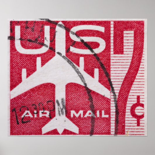 ヴィンテージ米国航空便の旅行ポスター ポスター (正面)