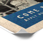 ヴィンテージ米国航空隊募集 ポスター (角)