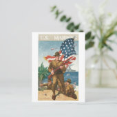 ヴィンテージ米国軍隊ポスターティー、カード、ギフト ポストカード (スタンド正面)