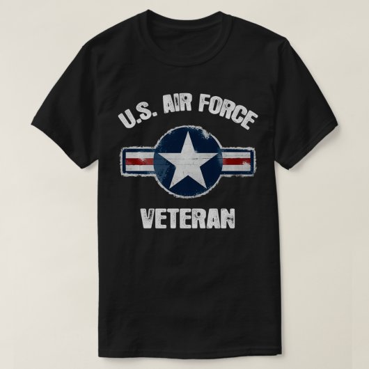 ヴィンテージ米国退役軍人ヴィンテージUSAF退役軍人 Tシャツ (デザイン正面)