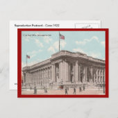 ヴィンテージ米国郵便局，インディアナポリス ポストカード (正面/裏面)