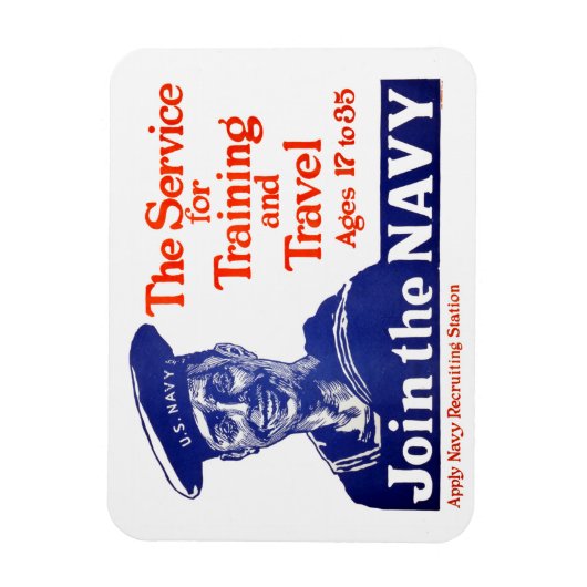 ヴィンテージ米海軍採用ポスター マグネット (縦)