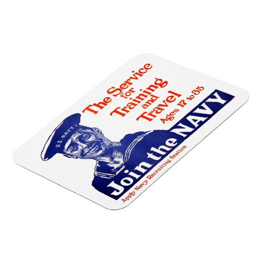 ヴィンテージ米海軍採用ポスター マグネット (左側)