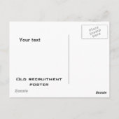 ヴィンテージ米陸軍旧採用ポスター葉書 ポストカード (裏面)