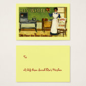 ヴィンテージ粉広告粉キッチンギフトラベルカード (正面&裏面)