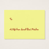 ヴィンテージ粉広告粉キッチンギフトラベルカード (裏面)