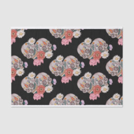 ヴィンテージ糖スカルフローラパーティーギフトティッシュペーパー 薄葉紙