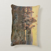 ヴィンテージ系アメリカ人、ピエガンスby CM Russell アクセントクッション (裏面(縦))