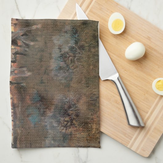 ヴィンテージ系アメリカ人、ピエガンスby CM Russell キッチンタオル (四つ折り)