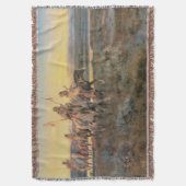 ヴィンテージ系アメリカ人、ピエガンスby CM Russell スローブランケット (正面縦)