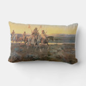 ヴィンテージ系アメリカ人、ピエガンスby CM Russell ランバークッション (裏面)