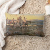 ヴィンテージ系アメリカ人、ピエガンスby CM Russell ランバークッション (ブランケット)