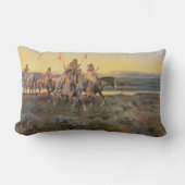 ヴィンテージ系アメリカ人、ピエガンスby CM Russell ランバークッション (正面)