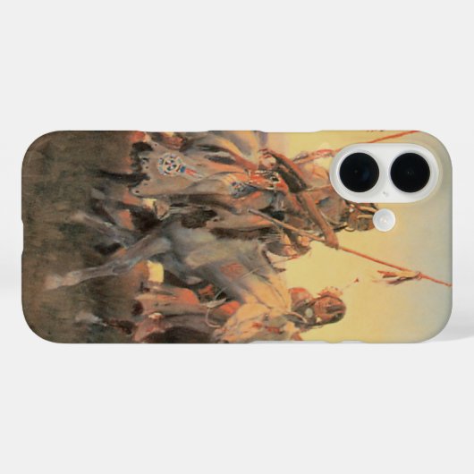 ヴィンテージ系アメリカ人、ピエガンスby CM Russell Case-Mate iPhoneケース (裏面 (横))