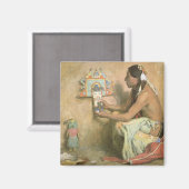 ヴィンテージ系アメリカ人、ホピ・カチナby Couse マグネット (正面/裏面)