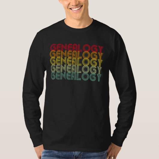 ヴィンテージ系譜家系図学祖先ルーツファミリー Tシャツ (正面)