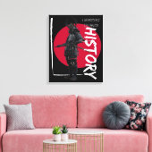 ヴィンテージ紅日日本芸術家侍 キャンバスプリント (インサイチュ (リビング))