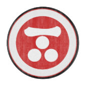 ヴィンテージ紅毛日本武家紋オリエンタルクレスト カッティングボード (正面)