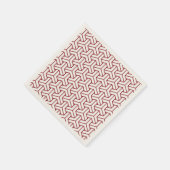 ヴィンテージ紅白信州日本毘沙門模様 スタンダードカクテルナプキン (角)