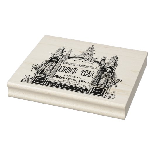 ヴィンテージ紅茶・コーヒー会社とアートスタンプ ラバースタンプ (スタンプ)