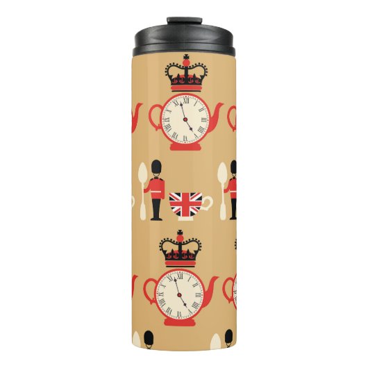 ヴィンテージ紅茶:シームレスなパターン。 タンブラー (正面)