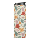 ヴィンテージ紅葉とどんぐりのパターン タンブラー (回転左)