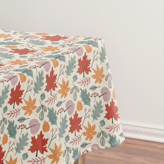 ヴィンテージ紅葉とどんぐりのパターン テーブルクロス (インサイチュ)