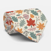 ヴィンテージ紅葉とどんぐりのパターン ネクタイ (ロール)