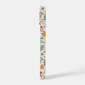 ヴィンテージ紅葉とどんぐりのパターン iPhone 15ケース (左側面)